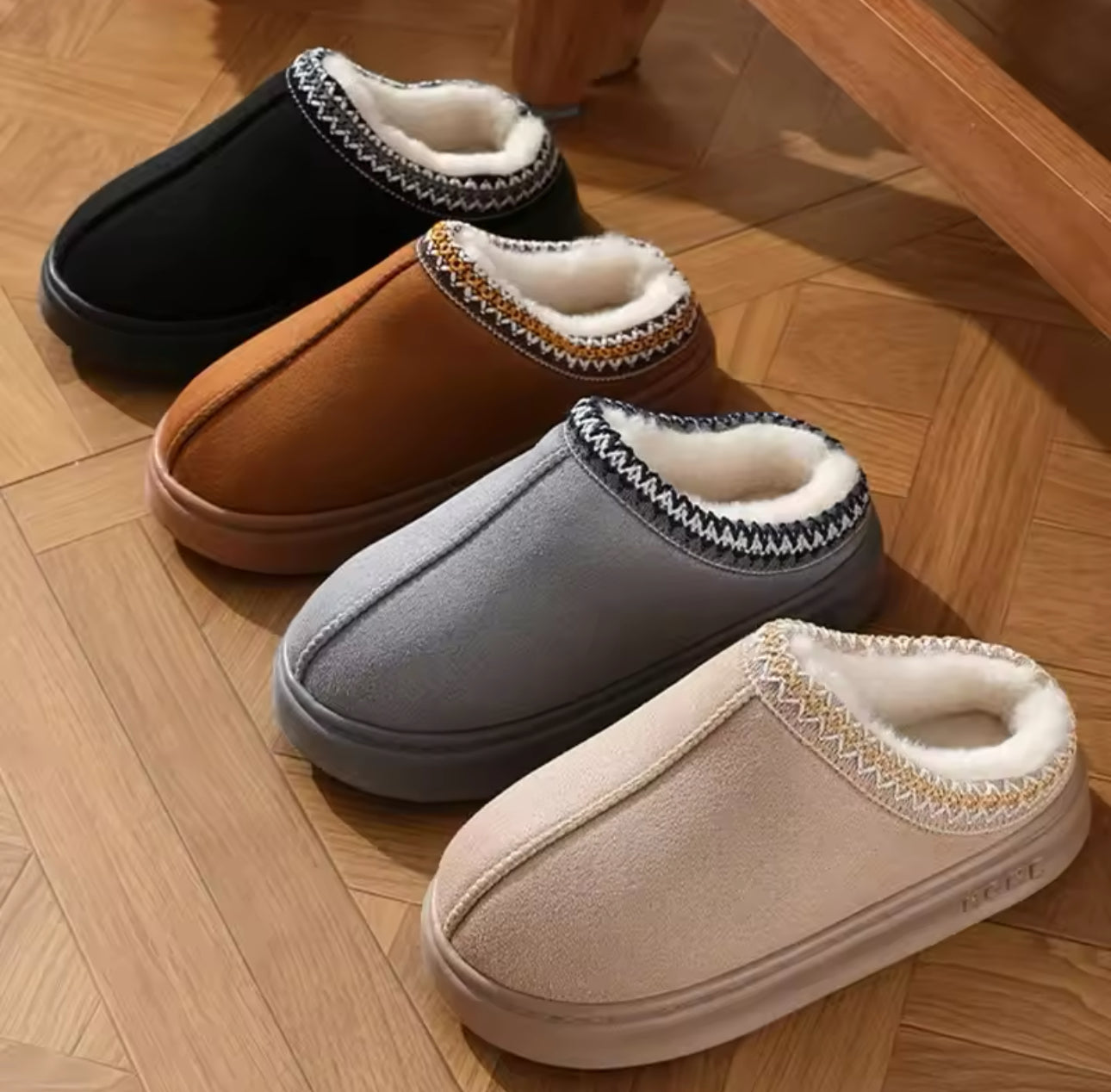 3-Piece Fuzzy homewear shoes